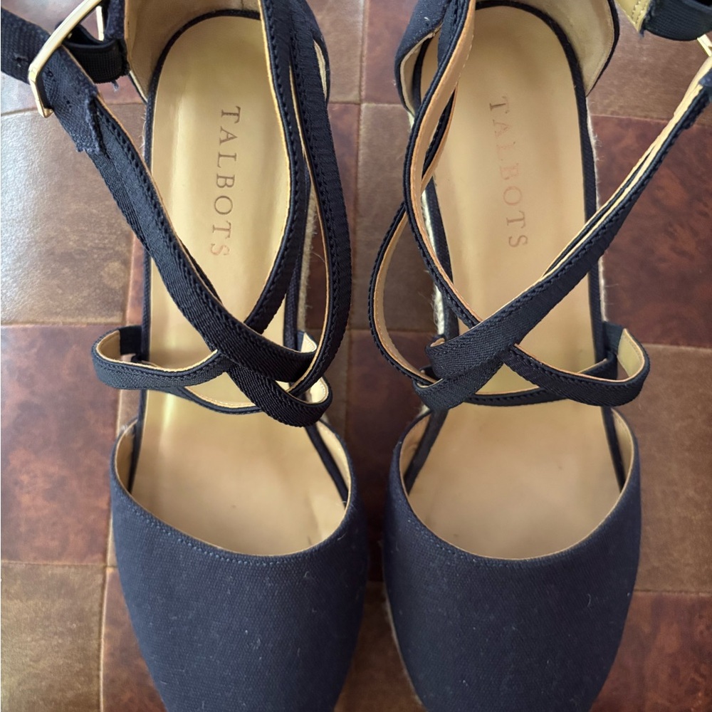 Talbots Women's Navy Strappy Sandals